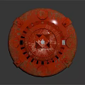 Marine Red Buoy Equipped With Solar Panel And Small House On Top