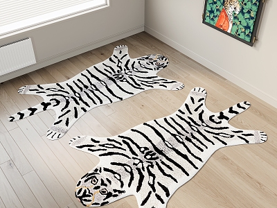 Tiger Skin Carpet Children's Carpet Animal Carpet 3d model