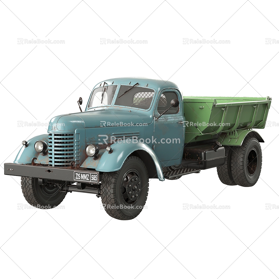 Construction dump truck ZIS 585 3d model