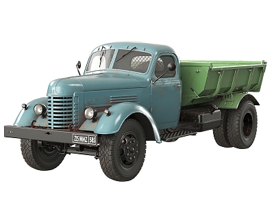 Construction dump truck ZIS 585 3d model