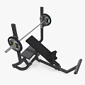 Sturdy Steel Frame Fitness Bench Press Machine With Barbell And Weight Plates