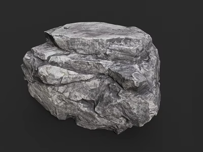 Natural Stone And Wood Crafted Decorative Piece With Rustic Texture 3d model