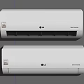 Modern LG Wall Mounted Air Conditioners Two Units With Remote Control 3d model