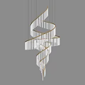 Modern crystal chandelier 3d model