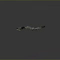 3D Terrain Model With Mountainous Landscape Green Vegetation And Rocky Textures