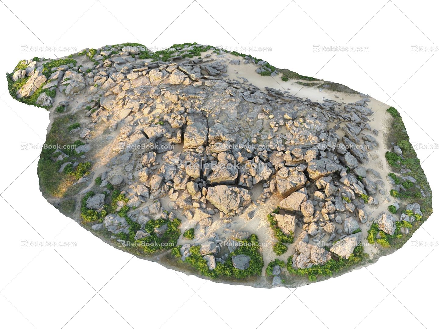 Modern Stone Stone Stone Block Rock Cliff Stone Land Landscape Terrain Ground Mountain Rock 3d model