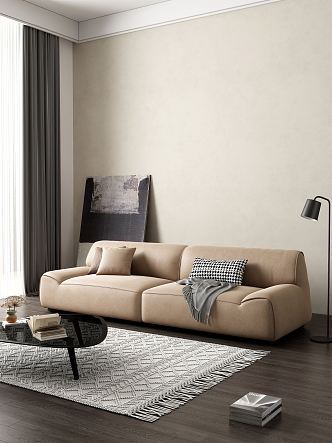 modern double sofa 3d model