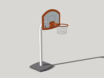 Outdoor basketball stand 3d model