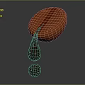 Vibrant Orange Food Sculpture With Dropping Form And Small Sphere