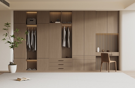 Modern Wardrobe Modern Light Luxury Wardrobe Modern Bedroom Wardrobe Cloakroom Wardrobe Finished Wardrobe 3d model