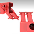High Quality Red Automotive Parts With Tubular Design And Mounting Brackets