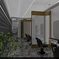 Modern Hair Beauty Salon Interior With Arched Wooden Decor Round Mirrors Chandeliers And Hairdressing Chairs