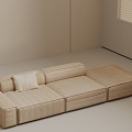 Three-seat sofa 3d model