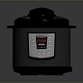 Black Electric Pressure Cooker With Digital Control Panel And