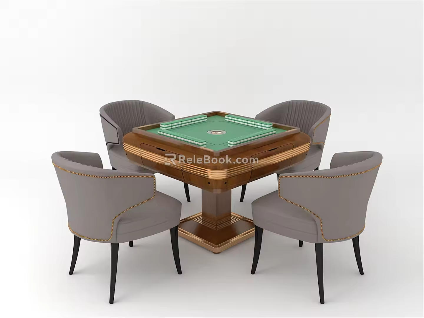 Light Luxury Mahjong Table and Chair High-end Mahjong Table 3d model