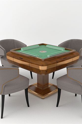 Light Luxury Mahjong Table and Chair High-end Mahjong Table 3d model