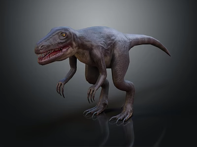 Realistic Dinosaur 3D Model With Detailed Skin And Standing Pose 3d model