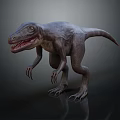 Realistic Dinosaur 3D Model With Detailed Skin And Standing Pose 3d model