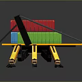 Cargo handling robot transport robot delivery robot assistant small robot 3d model