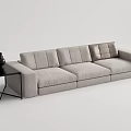 Modern three-seat sofa multiplayer sofa 3d model