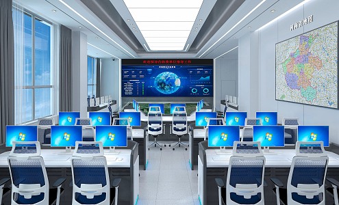 Command and Monitoring Room 3d model