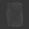 Modern Square Rug For Home Interior With Wavy Lines And Textured Design