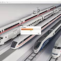 train high-speed rail train maglev train subway 3d model