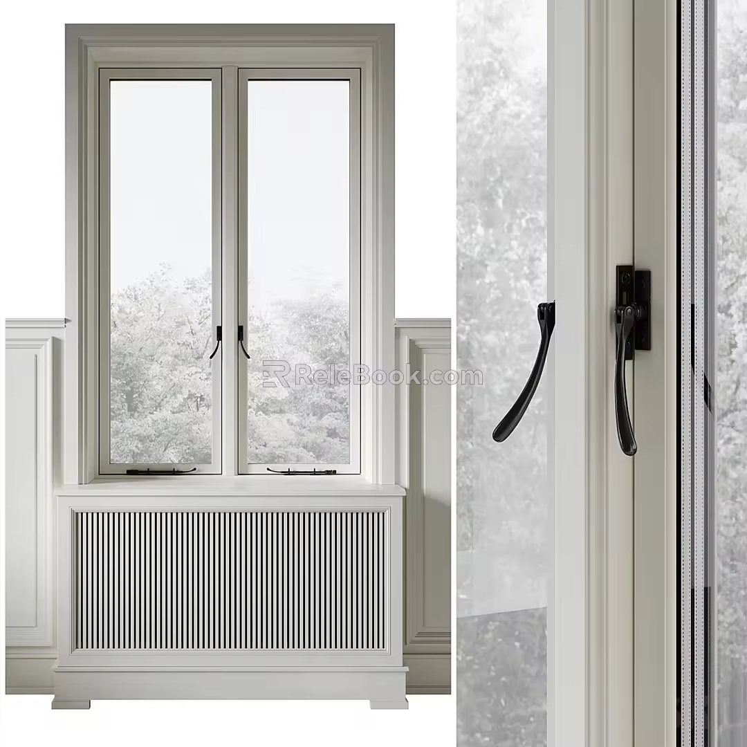 Nordic window radiator 3d model