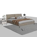 Double bed 3d model