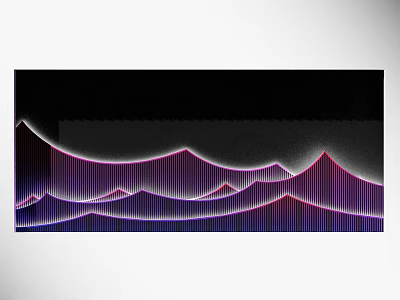 Abstract Background Wall Design with Purple Pink Wavy Lines and Black Background 3d model