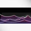 Abstract Background Wall Design with Purple Pink Wavy Lines and Black Background 3d model