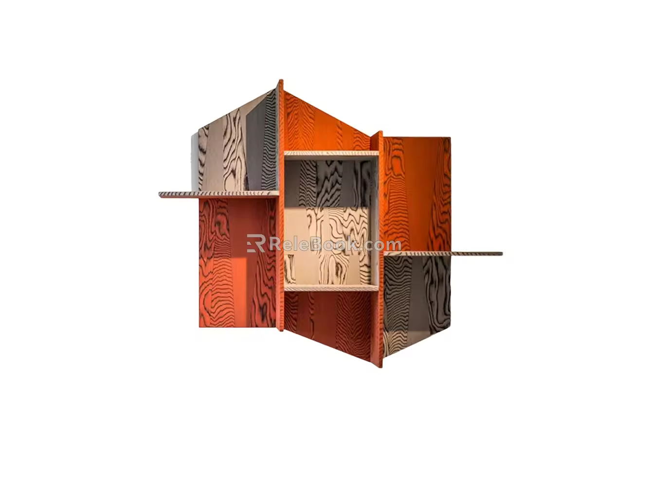 Modern Wall Shelf Wall-Hanging Bookshelf 3d model