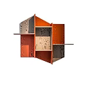 Modern Wall Shelf Wall-Hanging Bookshelf 3d model