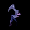 Death Scythe Cast Iron Scythe Devil Scythe Weapon Cold Weapon Game Equipment Cartoon Weapon Mushroom Scythe 3d model
