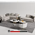 Modern Sofa Coffee Table Combination Sofa Coffee Table 3d model