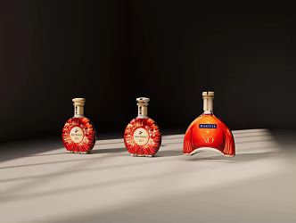Modern wine bottle 3d model