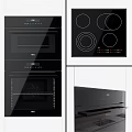 Black AEG Kitchen Appliances Including Ovens Cooktops And Range Hood
