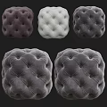 Tufted Velvet Square Ottomans In Multiple Colors For Living Room Decor