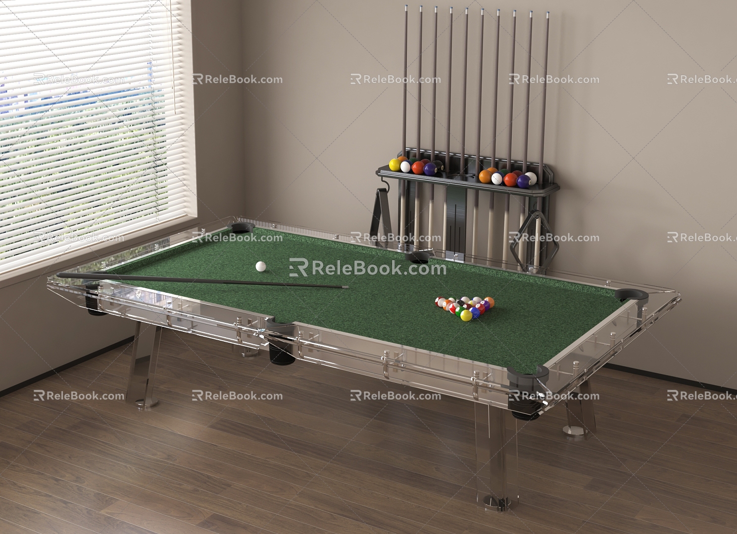 Billiard room Billiard table 3d model