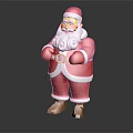 Classic Santa Claus Figure Wearing Red Suit White Beard And Brown Boots