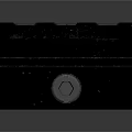 Black Metal Bracket With Curved Design And Screw Fastening Mounting Fixture
