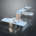 Stainless Steel Silver Metal Hinge With Screws For Furniture Cabinet Hardware
