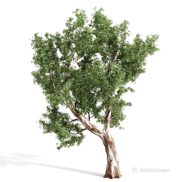 Lush Green Arbor With Abundant Foliage And Strong Trunk In Natural Environment 3d model 