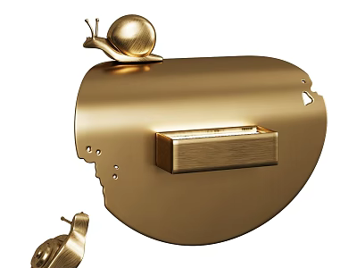 Gold Modern Wall Lamp With Snail Decoration And Metallic Texture For Home Decor 3d model