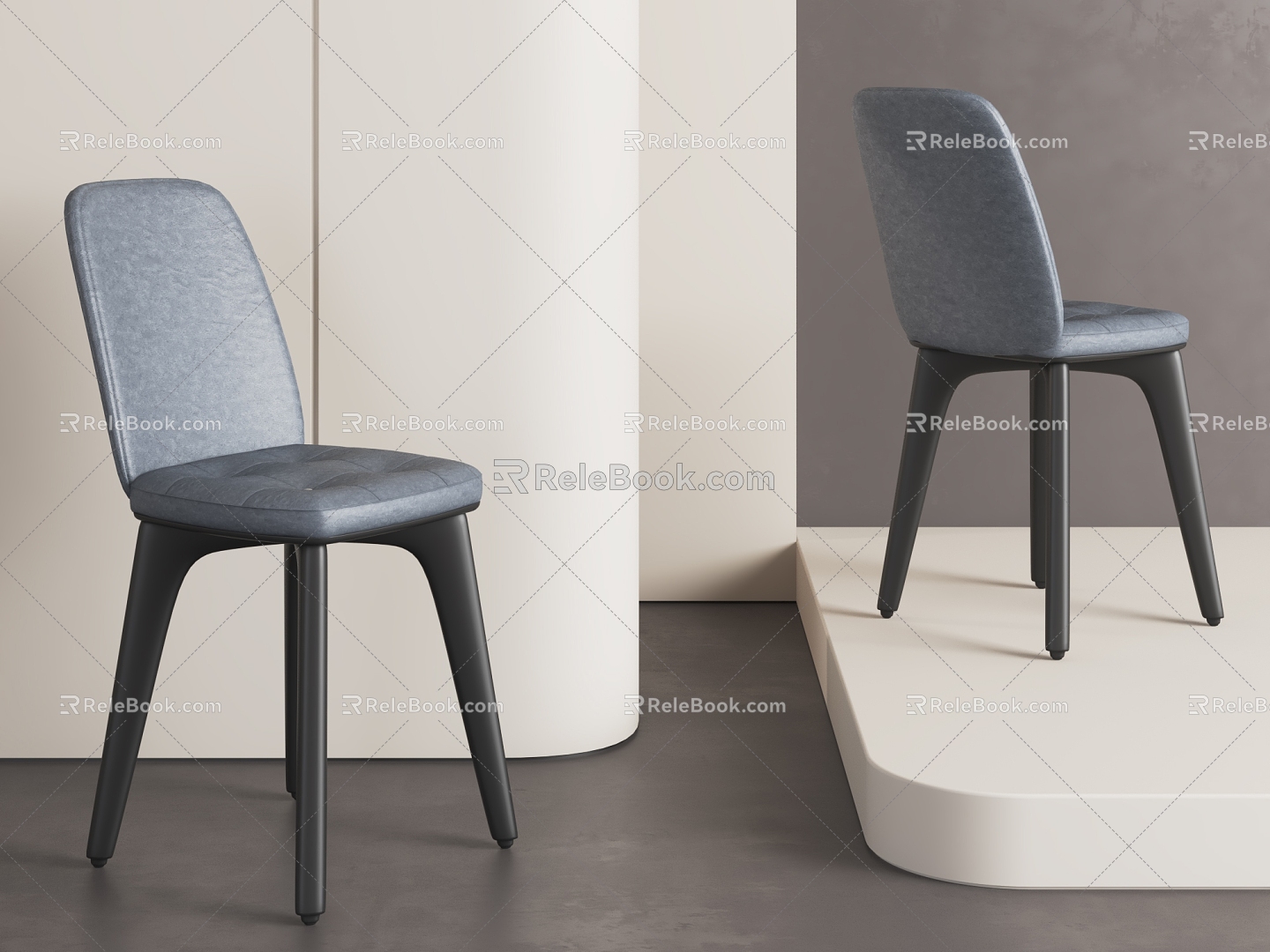 Italian Dining Chair American Dining Chair Single Chair Leather Chair 3d model