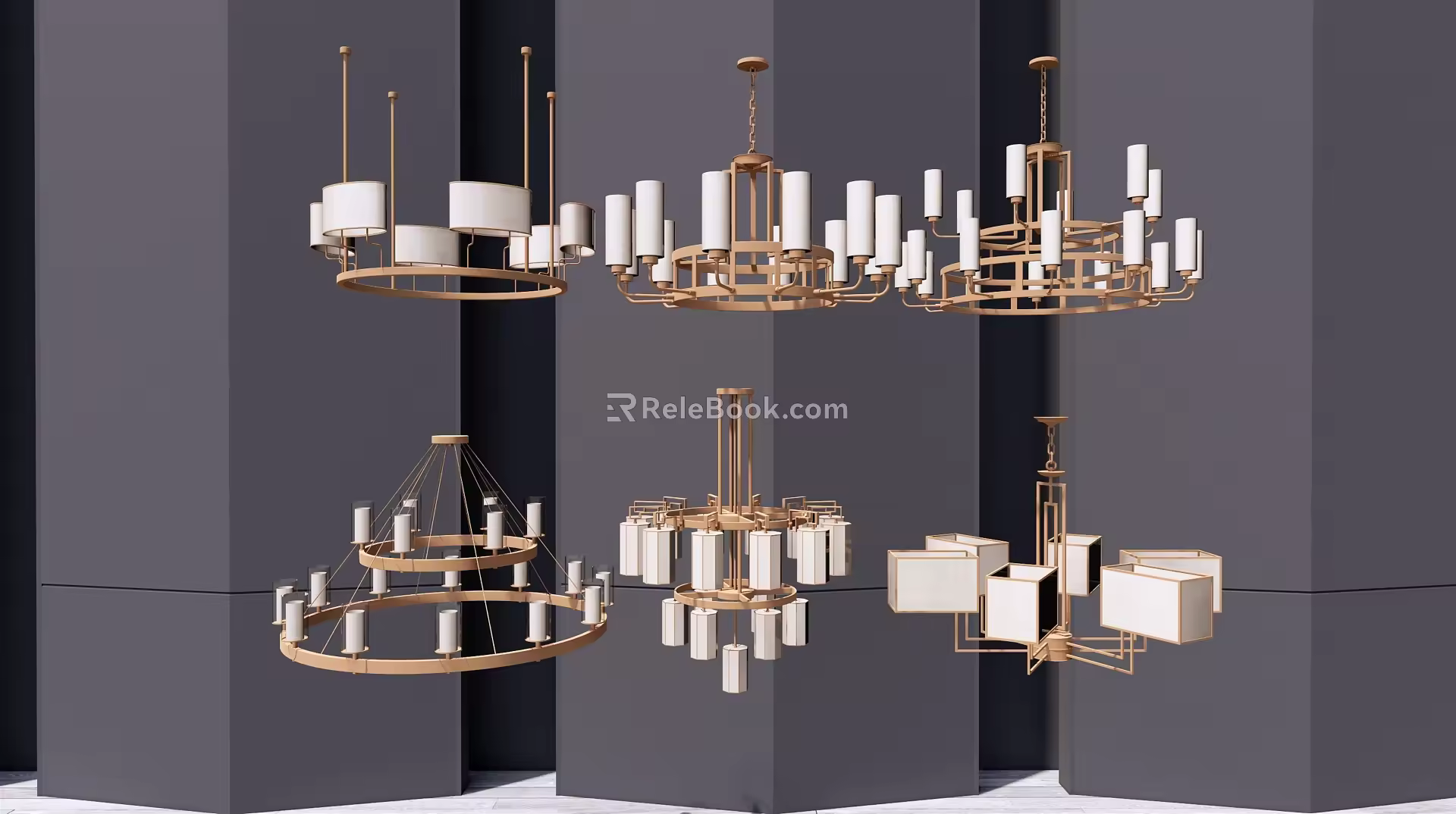 New Chinese Chandelier 3d model