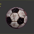 Vintage Soccer Ball Sports Equipment With Classic Black And White Worn Design