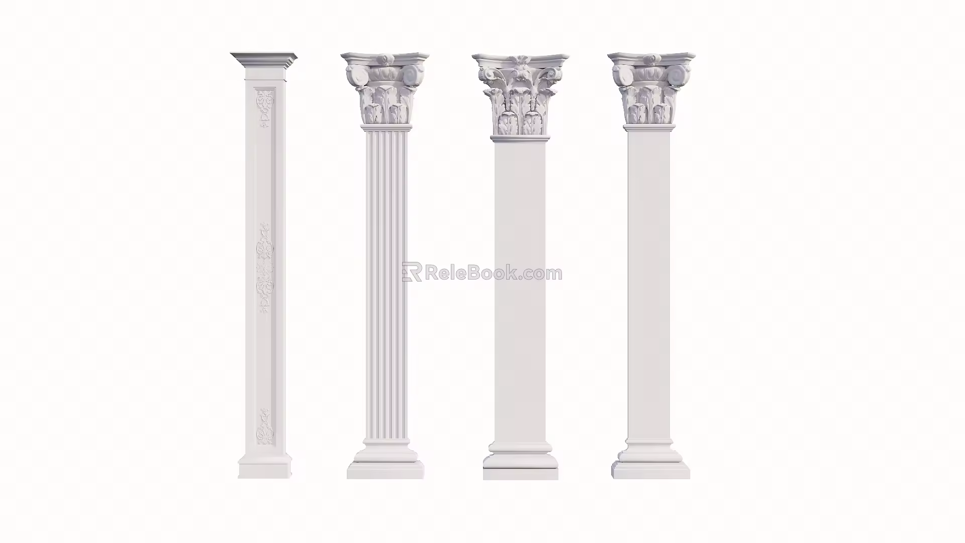 French Roman Column Component Column 3d model