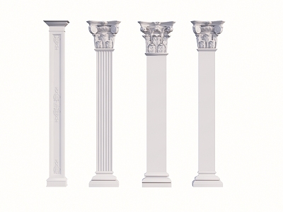 French Roman Column Component Column model