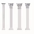 French Roman Column Component Column 3d model